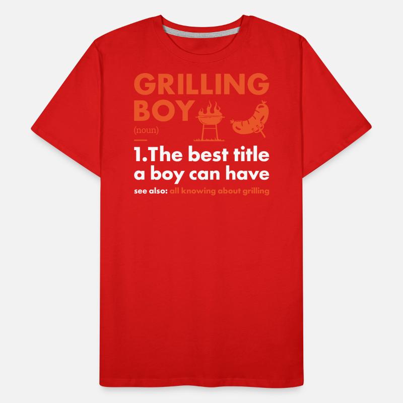 Griller Boy Definition Grilling Men's Premium Organic T-Shirt