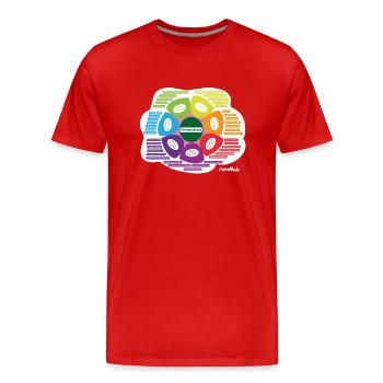 Fleur de permaculture - T-shirt bio Premium Homme - rouge - Devant - Damien (186cm)