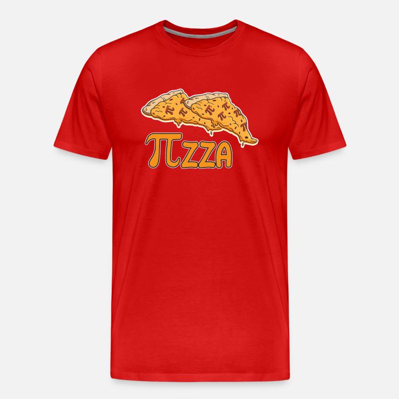 Math Pizza Pi - Männer Premium Bio T-Shirt - Rot