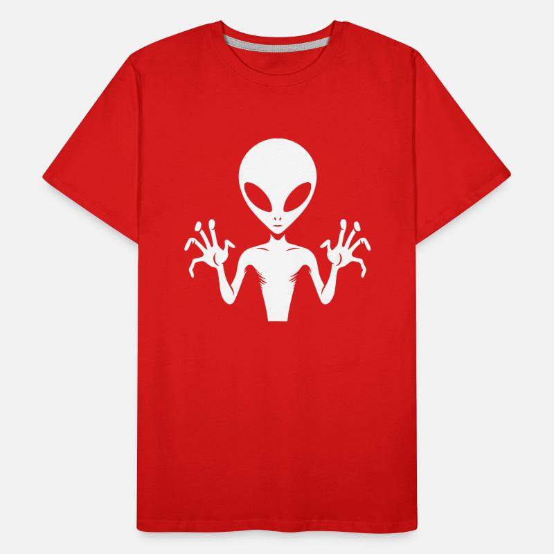 Alien Alien Body Silhouette with Hands: A unique d Men's Premium Organic T-Shirt