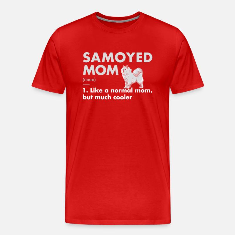 Samoyed Mom Definition - Männer Premium Bio T-Shirt - Rot