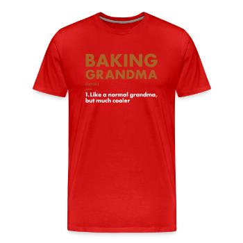 Baker Grandma Definition Baking - Men's Premium Organic T-Shirt - red - Front - Damien (186cm)