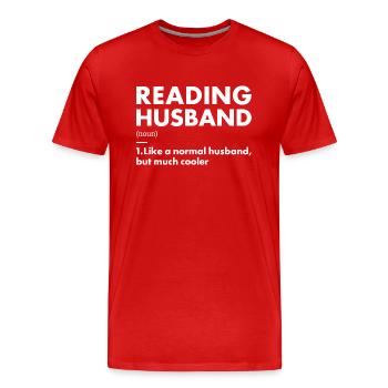 Lecteur Mari Définition Lecture - T-shirt bio Premium Homme - rouge - Devant - Damien (186cm)