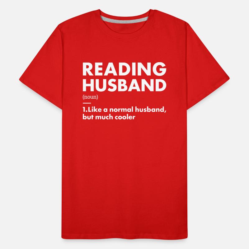 Reader Husband Definition Reading Men's Premium Organic T-Shirt