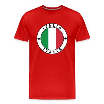 Italia - Men's Premium Organic T-Shirt - red - Front - Damien (186cm)