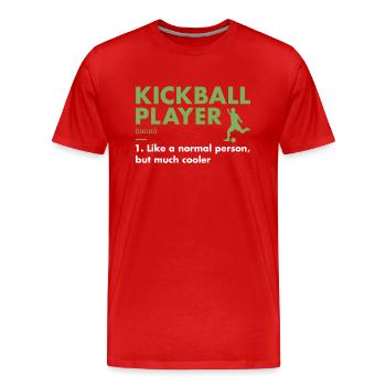 Définition du joueur sportif Kickball - T-shirt bio Premium Homme - rouge - Devant - Damien (186cm)