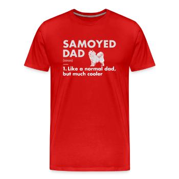 Définition du père Samoyède - T-shirt bio Premium Homme - rouge - Devant - Damien (186cm)