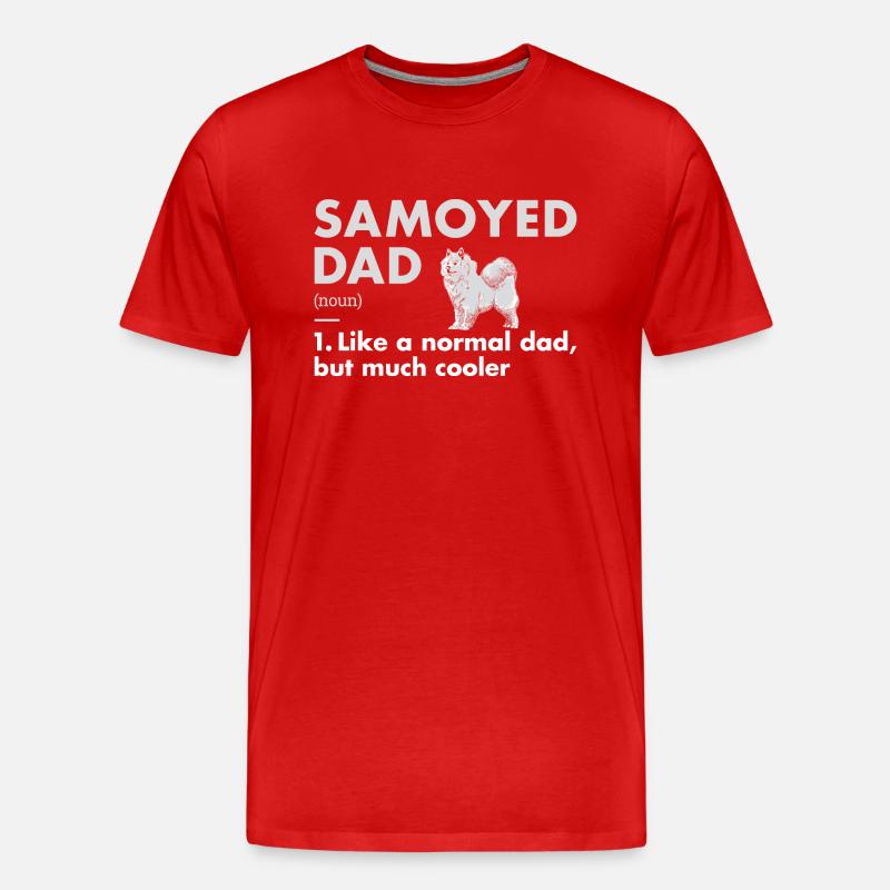 Samoyed Dad Definition - Männer Premium Bio T-Shirt - Rot