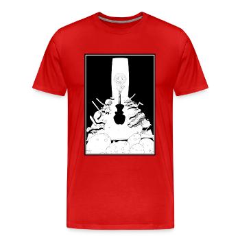 Happy Potatoes - Männer Premium Bio T-Shirt - Rot - Vorne - Damien (186cm)