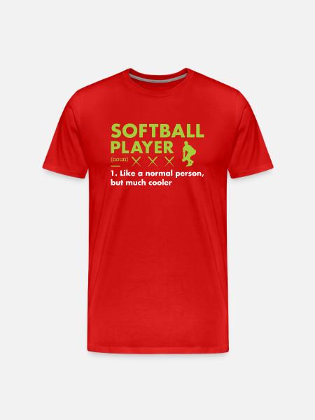 Sport Player Definition Softball - Men's Premium Organic T-Shirt - red