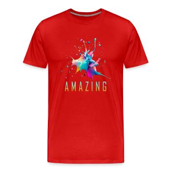 stupéfiant - T-shirt bio Premium Homme - rouge - Devant - Damien (186cm)
