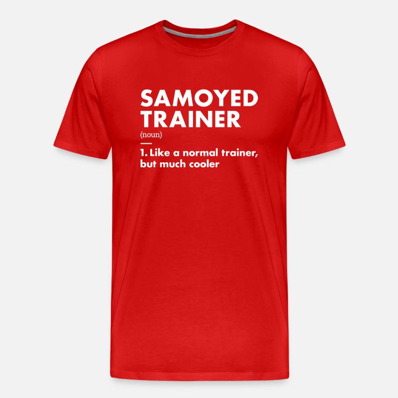 Samoyed Trainer Definiton - Männer Premium Bio T-Shirt - Rot