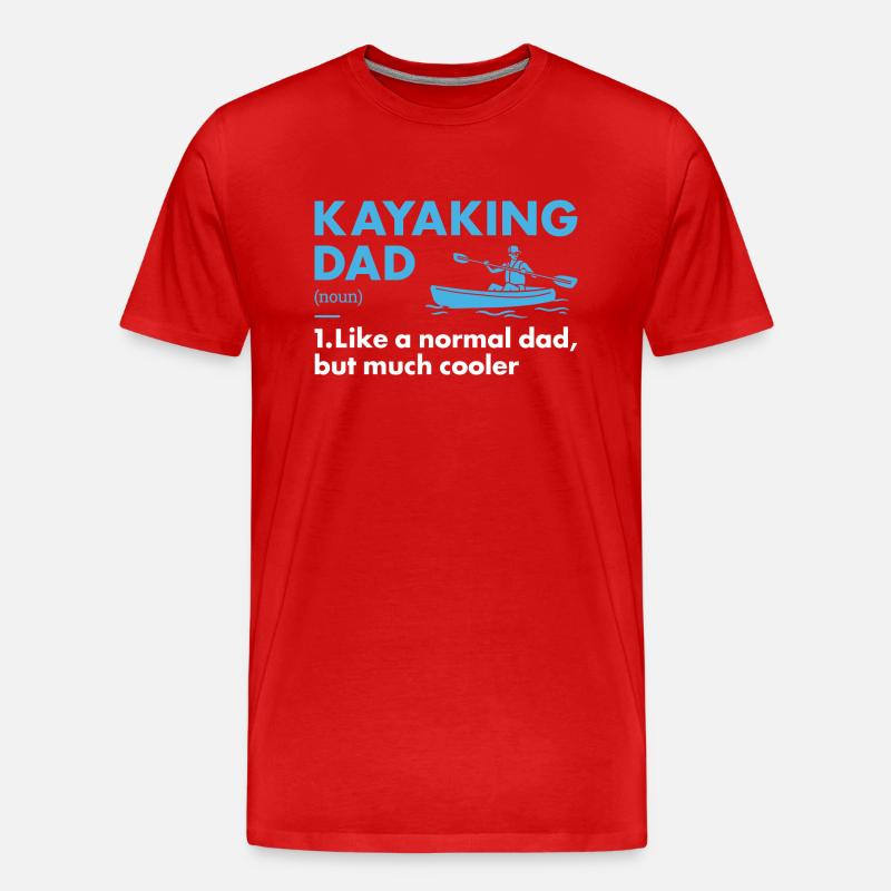 Kayaker Dad Definition Kayaking - Männer Premium Bio T-Shirt - Rot