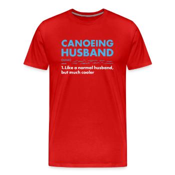 Canoeist Husband Definition Canoeing - Men's Premium Organic T-Shirt - red - Front - Damien (186cm)
