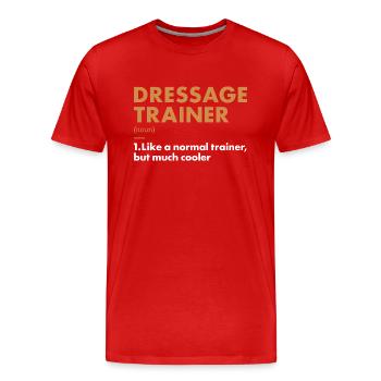 Rider Trainer Definition Dressage - Men's Premium Organic T-Shirt - red - Front - Damien (186cm)