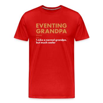 Rider Grandpa Definition Eventing - Men's Premium Organic T-Shirt - red - Front - Damien (186cm)