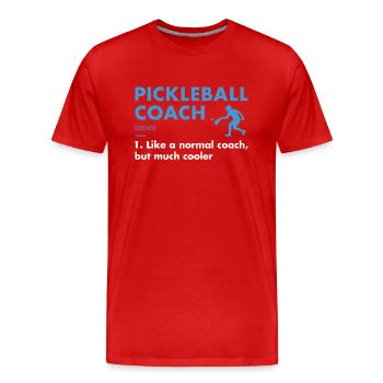 Sport Coach Definition Pickleball - Männer Premium Bio T-Shirt - Rot - Vorne - Damien (186cm)