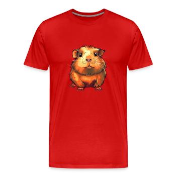 Meerschweinchen für eine Meerschweinchen - Männer Premium Bio T-Shirt - Rot - Vorne - Damien (186cm)