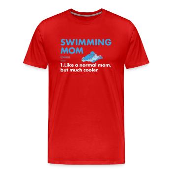 Sport Mom Swimming - Men's Premium Organic T-Shirt - red - Front - Damien (186cm)