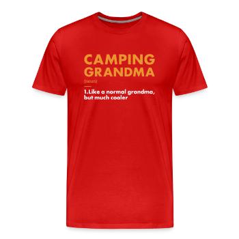 Camper Grandma Definition Camping - Men's Premium Organic T-Shirt - red - Front - Damien (186cm)