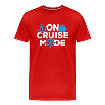 Croisière Croisière Vacances Croisière en famille - T-shirt bio Premium Homme - rouge - Devant - Damien (186cm)