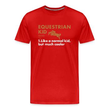 Sport Kid Définition Équestre - T-shirt bio Premium Homme - rouge - Devant - Damien (186cm)