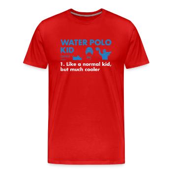 Sport Kid Definition Water Polo - Men's Premium Organic T-Shirt - red - Front - Damien (186cm)