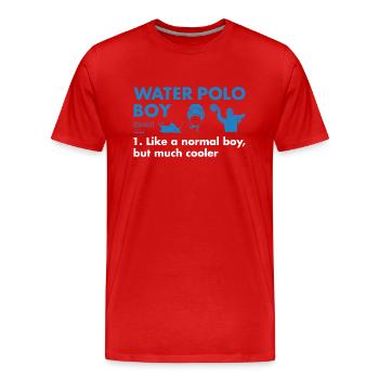 Sport Boy Definition Water Polo - Men's Premium Organic T-Shirt - red - Front - Damien (186cm)