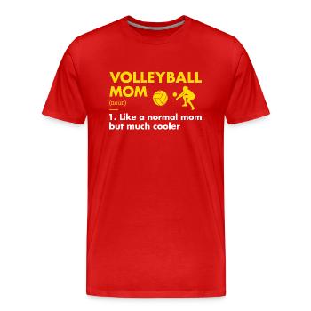 Sport Mom Definition Volleyball - Men's Premium Organic T-Shirt - red - Front - Damien (186cm)