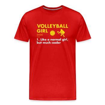 Sport Girl Definition Volleyball - Männer Premium Bio T-Shirt - Rot - Vorne - Damien (186cm)