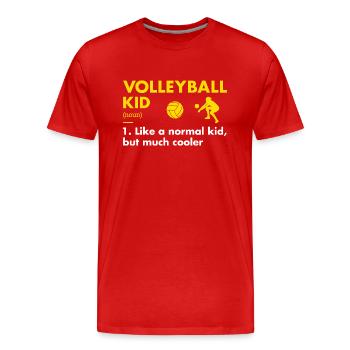 Sport Kid Definition Volleyball - Männer Premium Bio T-Shirt - Rot - Vorne - Damien (186cm)
