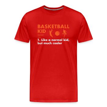 Sport Kid Definition Basketball - Men's Premium Organic T-Shirt - red - Front - Damien (186cm)