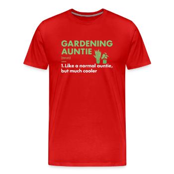 Jardinier Tante Définition Jardinage - T-shirt bio Premium Homme - rouge - Devant - Damien (186cm)