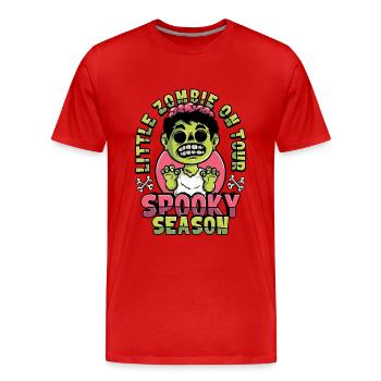 Zombie Halloween - T-shirt bio Premium Homme - rouge - Devant - Damien (186cm)