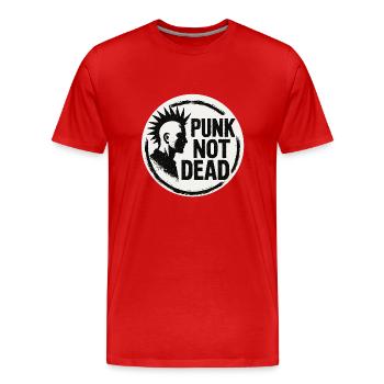 Punk 1 - T-shirt bio Premium Homme - rouge - Devant - Damien (186cm)