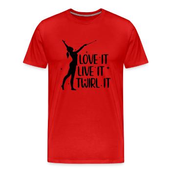Tambourstab Tanzen | Jonglage Stabtanz Geschenke - Männer Premium Bio T-Shirt - Rot - Vorne - Damien (186cm)
