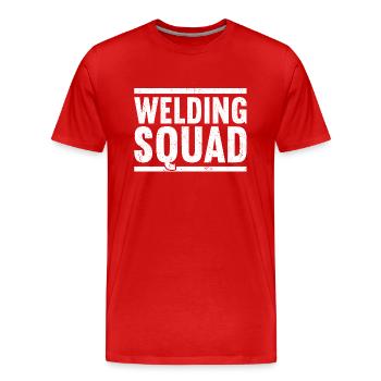 Soudeurs soudeurs - T-shirt bio Premium Homme - rouge - Devant - Damien (186cm)