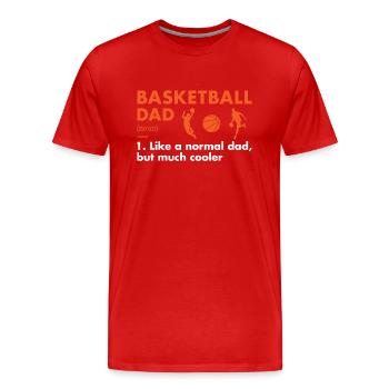 Sport Dad Definition Basketball - Men's Premium Organic T-Shirt - red - Front - Damien (186cm)