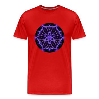 Mantra 3 - Männer Premium Bio T-Shirt - Rot - Vorne - Damien (186cm)