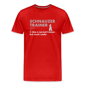 Schnauzer Trainer Definiton - T-shirt bio Premium Homme - rouge - Devant - Damien (186cm)