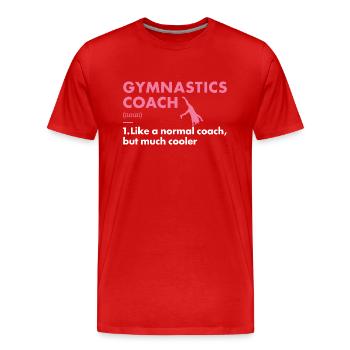 Sport Coach Gymnastics - Men's Premium Organic T-Shirt - red - Front - Damien (186cm)