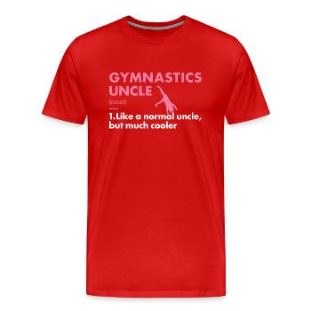 Sport Uncle Gymnastics - Men's Premium Organic T-Shirt - red - Front - Damien (186cm)