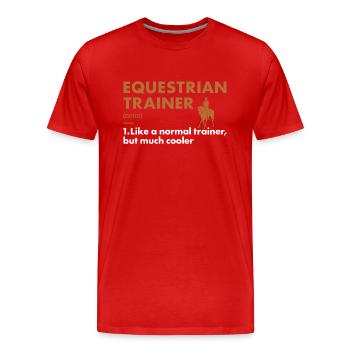 Entraîneur sportif Définition Équestre - T-shirt bio Premium Homme - rouge - Devant - Damien (186cm)