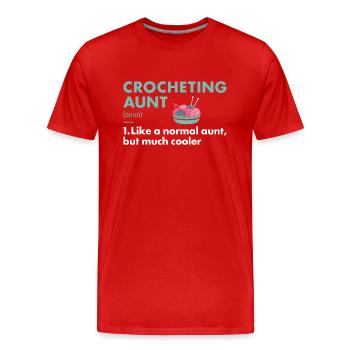 Crochet Tante Définition Crochet - T-shirt bio Premium Homme - rouge - Devant - Damien (186cm)