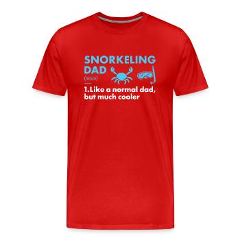 Snorkeler Papa Définition Snorkeling - T-shirt bio Premium Homme - rouge - Devant - Damien (186cm)