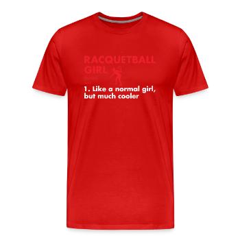 Sport Girl Definition Racquetball - Men's Premium Organic T-Shirt - red - Front - Damien (186cm)