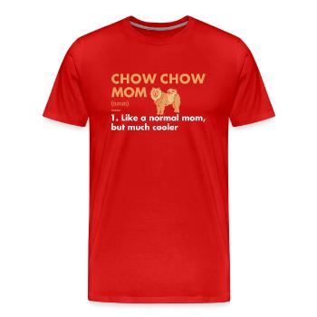 Chow Chow Mom définition - T-shirt bio Premium Homme - rouge - Devant - Damien (186cm)