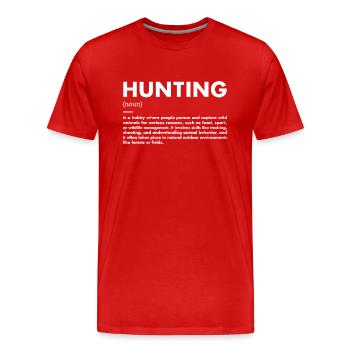 Hunter Definition Hunting - Men's Premium Organic T-Shirt - red - Front - Damien (186cm)