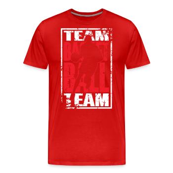 Basketball Basketballer - Männer Premium Bio T-Shirt - Rot - Vorne - Damien (186cm)
