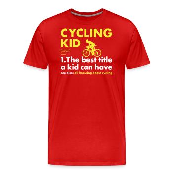 Sport Kid Cycling - Männer Premium Bio T-Shirt - Rot - Vorne - Damien (186cm)